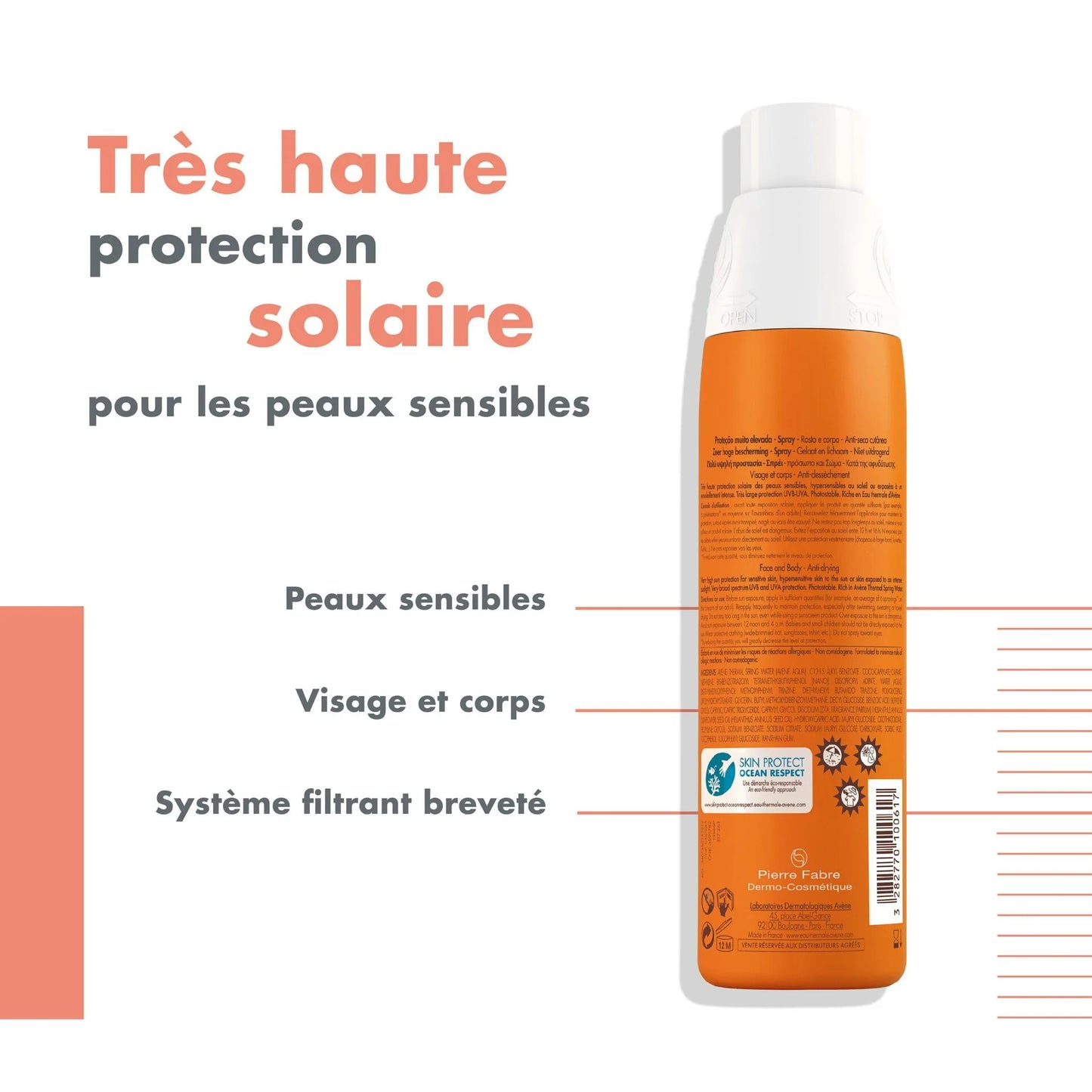 AVENE SOLAIRE EAU THERMAL SPRAY SPF50+ 200 ML