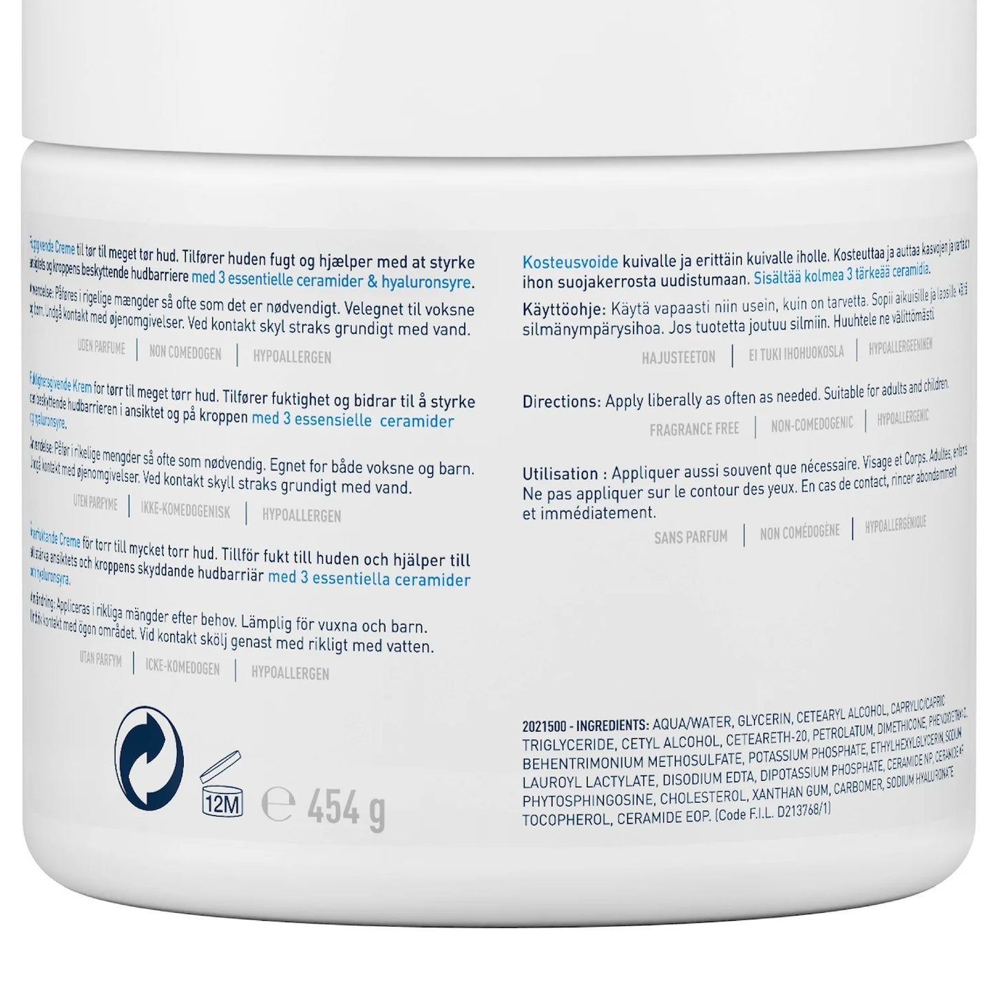 CeraVe Baume Hydratant Nourrissant Peau Sèche à Très Sèche