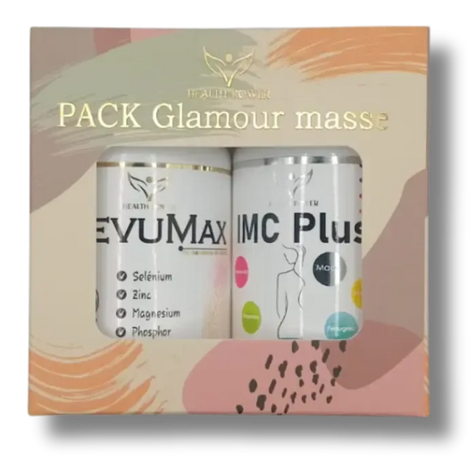 PACK GLAMOUR MASSE LEVU MAX 120 COMPIMES + IMC PLUS 80 GELULES