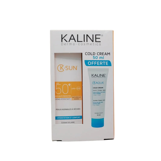 Kaline K.sun Ecran Fluide Teinte Dore Peaux Normales a Seches 50ml + K.aqua Cold Creme Pack